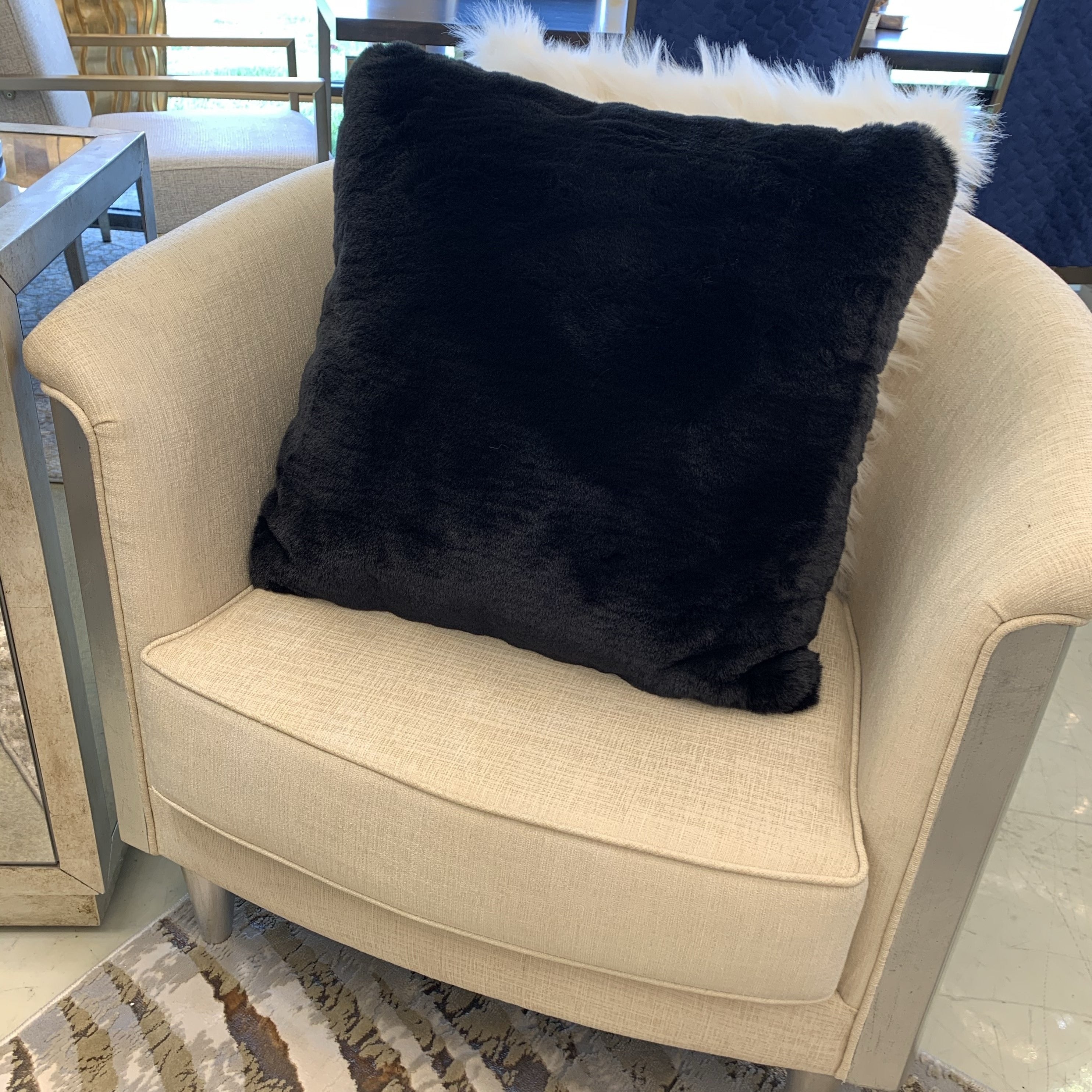 Soft Cozy Fuzzy Faux Fur Throw Pillow