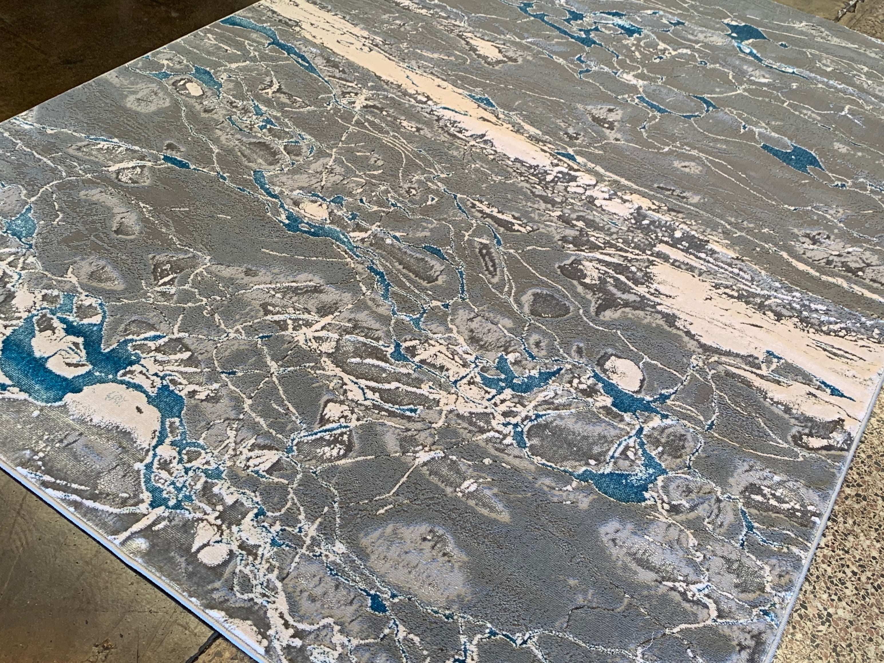 Silver Shimmery Changing Gray Blue Ultra Soft Cozy Area Rug/Carpet