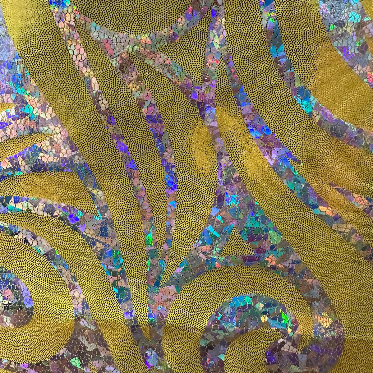 Stellar 4-Way Paisley Foggy Foil Nylon Spandex Fabric | Spandex Palace