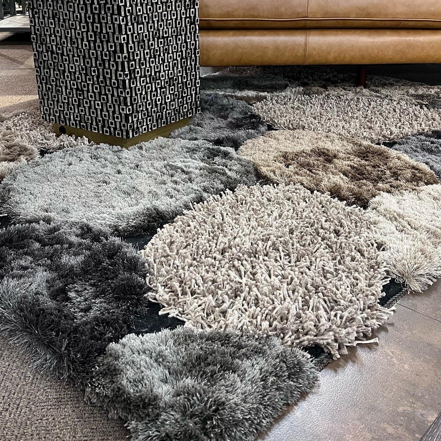 Stone Soft Plush Design Shag Area Rug/Carpet