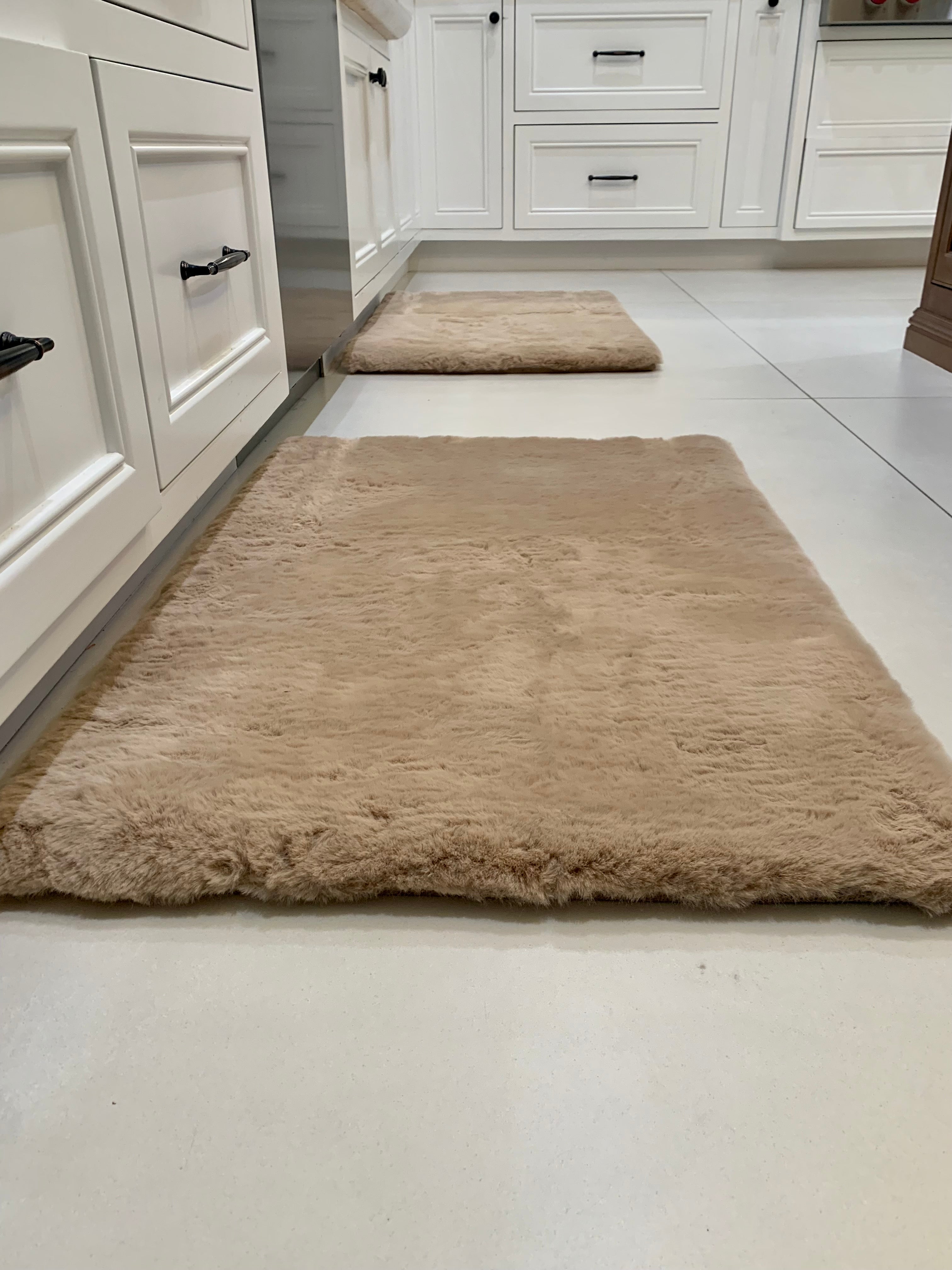 Bath Mat Faux Fur Area Rug / Door Mat/ Kitchen Mat