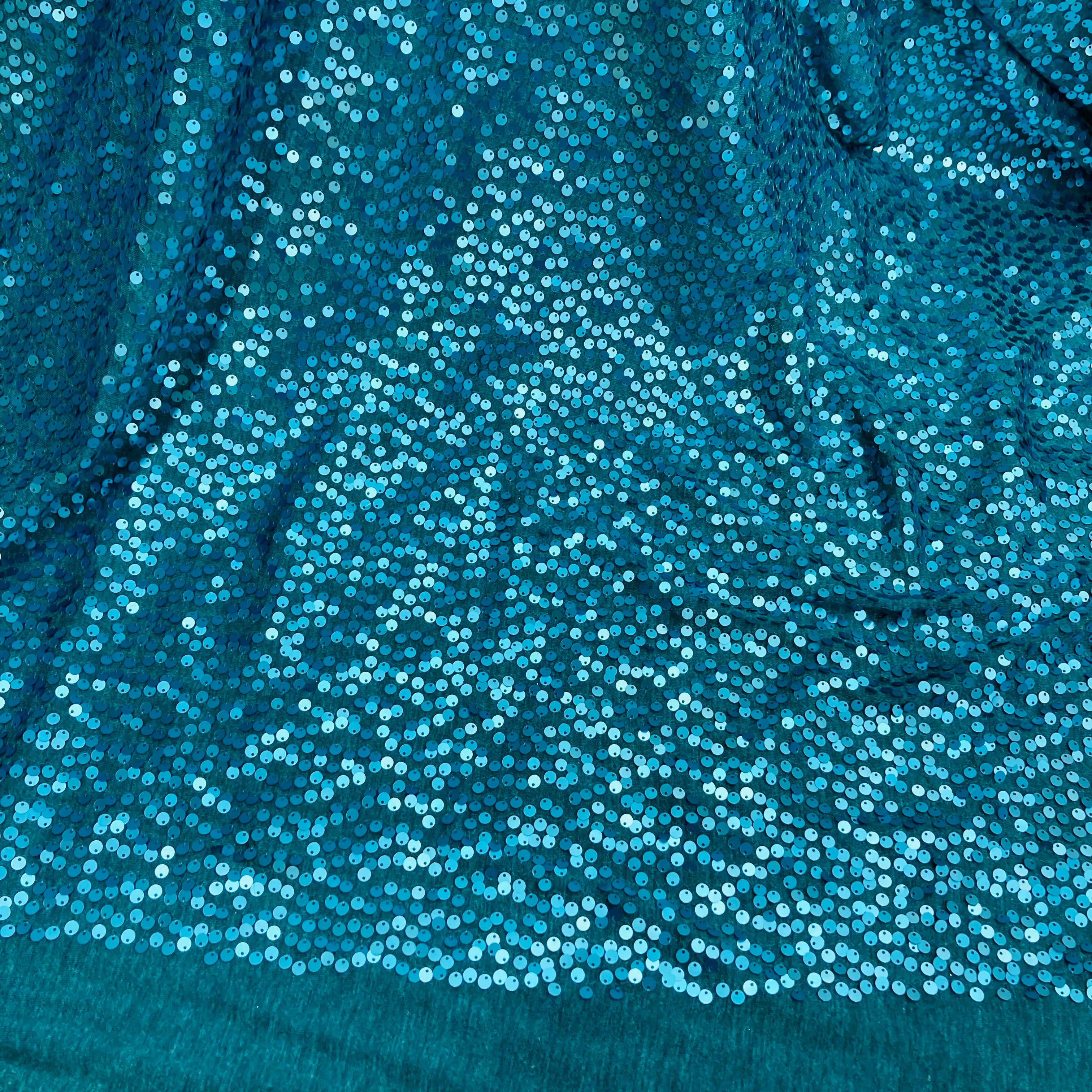 Sequined Fabric Embroidered on Polyester Jersey Net Mesh Fabric 4-Way Stretch | Lace USA - GD-06