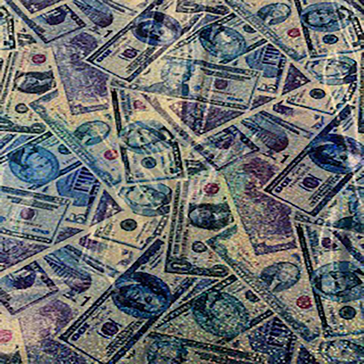 Random Money Hologram: Stretch Polyester Spandex Fabric | Spandex Palace