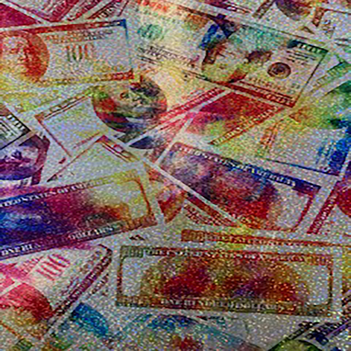 Hologram: Stretch Polyester Spandex Franklin Bills Fabric | Spandex Palace