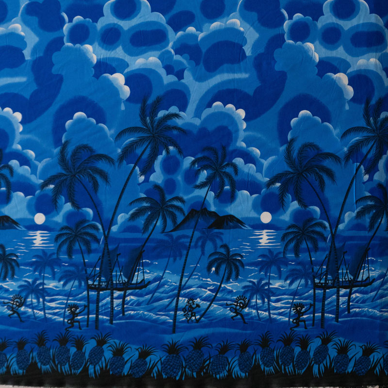 Island Sunset over Ocean Fabric | Peachskin