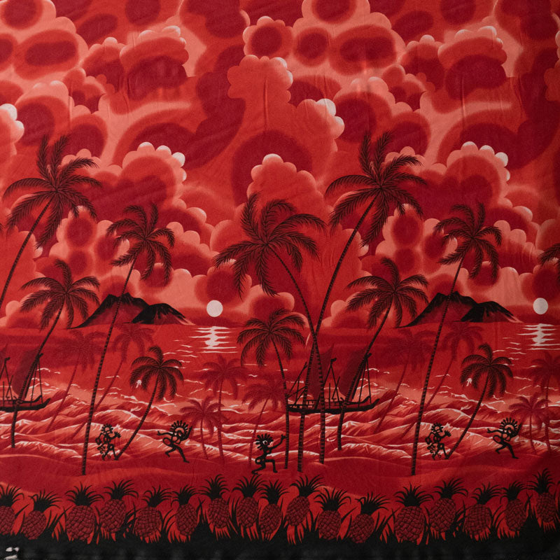 Island Sunset over Ocean Fabric | Peachskin