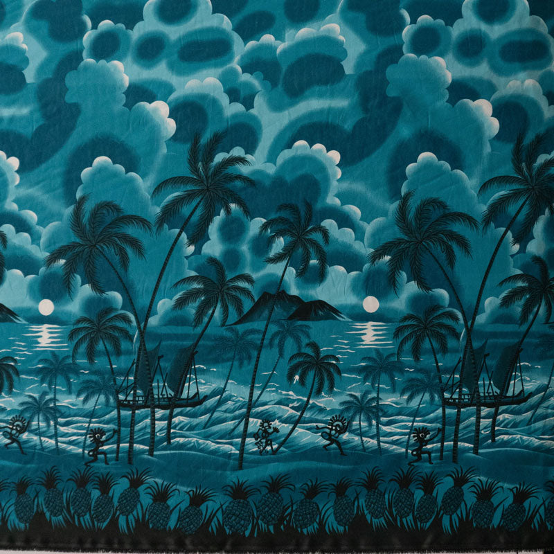Island Sunset over Ocean Fabric | Peachskin