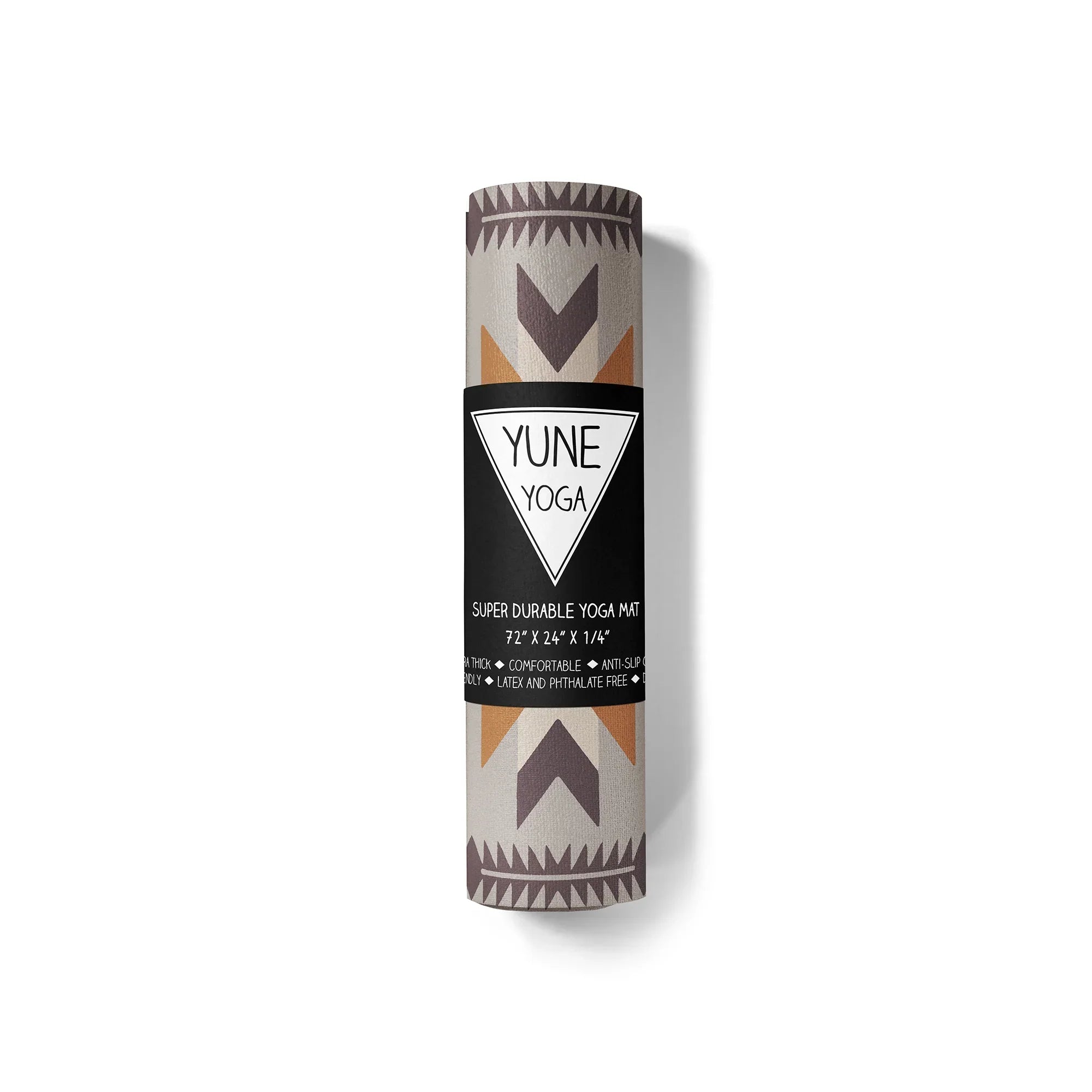 Teton Canyon Yoga Mat – 6 mm Extra Thick, Double-Sided Non-Slip, Eco-Friendly PER with Multi-Color Canyon Stripe Design | Yune Yoga