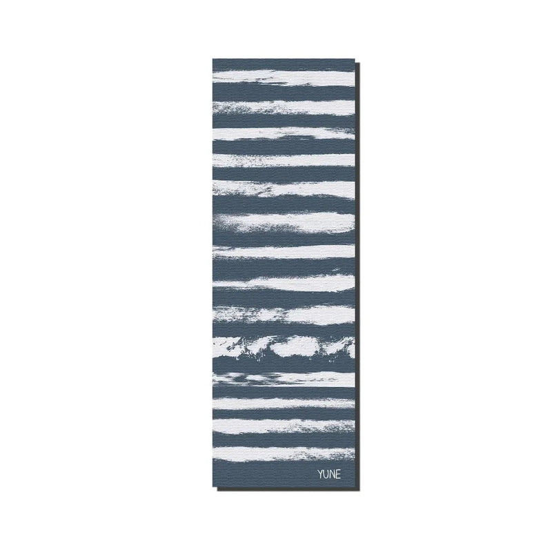 Yoga Mat | 6mm Thick | Blue Striped | Non-Slip | Eco Friendly | Yune Yoga | Fir