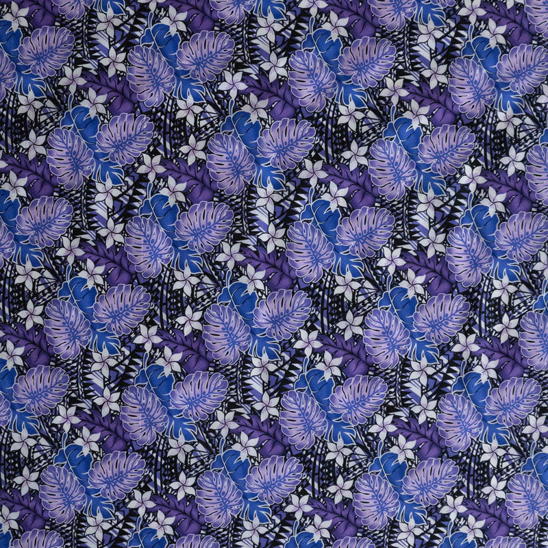 Tiare Split Leaf Monstera Poly-Cotton Fabric | Islands Fabric
