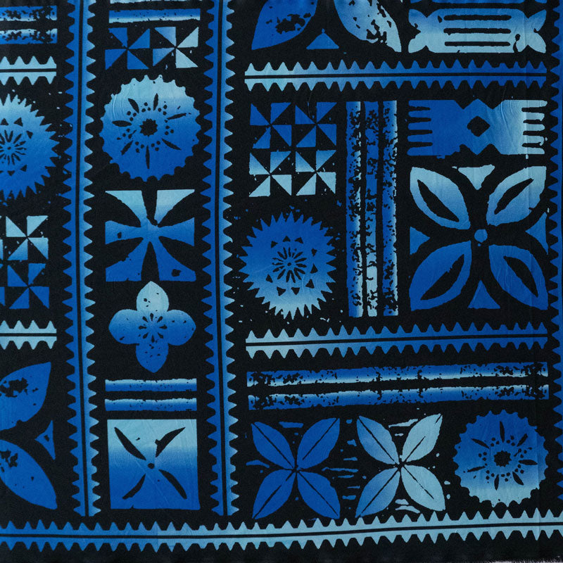 Traditional Polynesian Tapa design Fabric | Peachskin