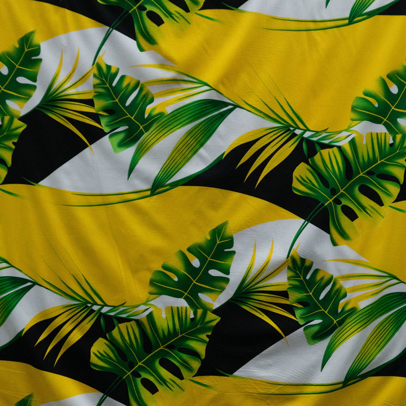 Split Leaf & Palm Fabric | Cotton Poplin
