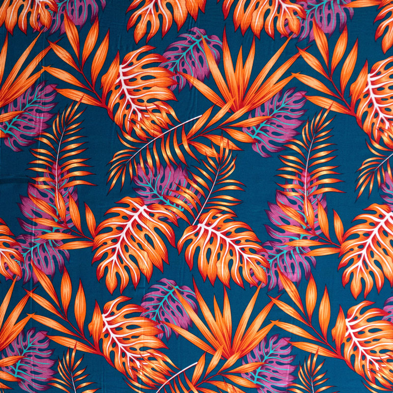 Monstera & Split Leaves Fabric | Rayon